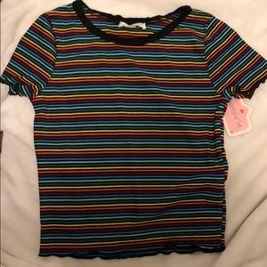 Multi colored crop t-shirt